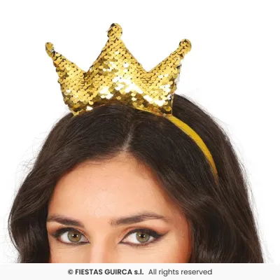 DIADEMA LENTEJUELAS ORO 23017