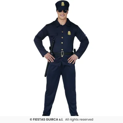 DISFRAZ ADULTO POLICIA T-S 84030