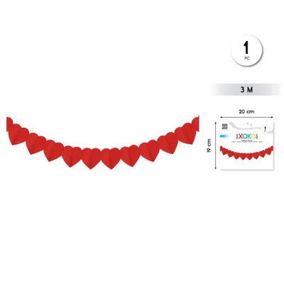 GUIRNALDA CORAZONES 3M 51904