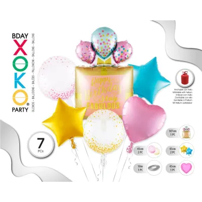 SET GLOBOS PERFUME 7 PIEZAS 55511