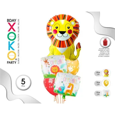 SET 5 GLOBOS LEON 55531