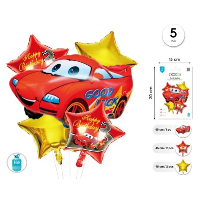 PACK 5 GLOBOS COCHES  56765