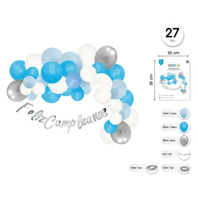 GUIRNALA FELIZ CON GLOBOS 27 PIEZAS 59824