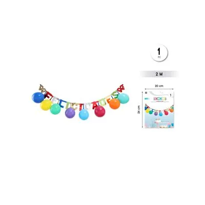 GUIRNALDA FELICIDADES + GLOBOS 92253