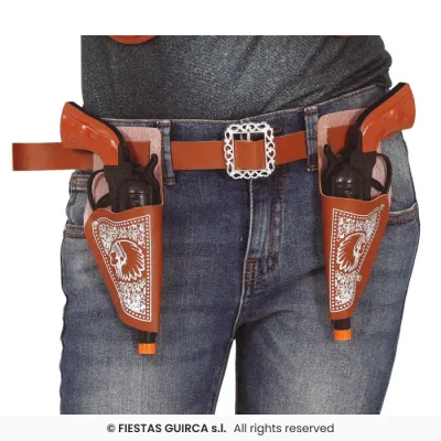 2 PISTOLA CON CARTUCHERA VAQUERO 17118