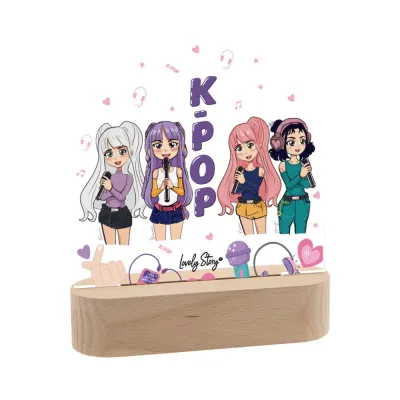 LAMPARA DE MADERA K-POP PERSONALIZA LB2621-01