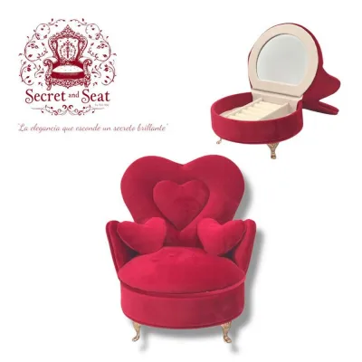 JOYERO MINI SOFA LOVE ROJO JZ-0036