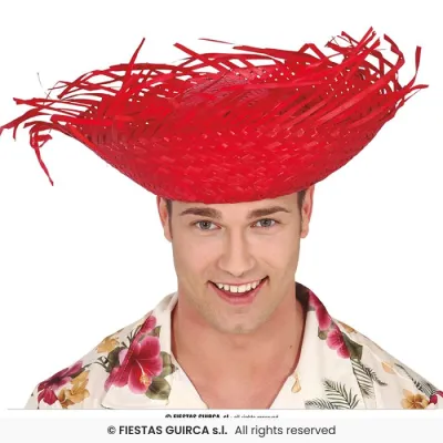 SOMBRERO PAJA ROJO 13413