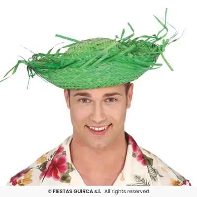 SOMBRERO PAJA VERDE 13417