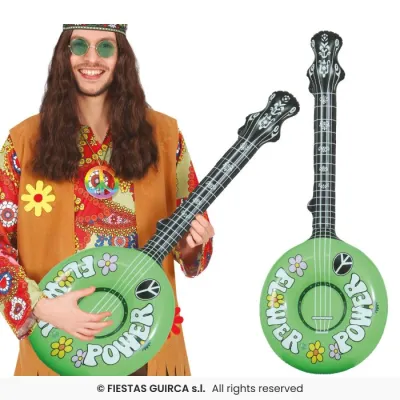 GUITARRA HIPPIE HINCHABLE 86CM 18072