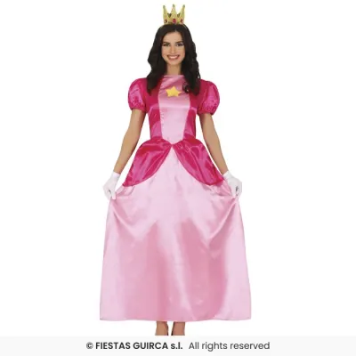 DISFRAZ ADULTO PRINCESA ROSA T-S 86205