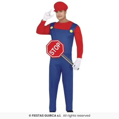 DISFRAZ ADULTO MARIO T-M 84724