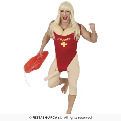 DISFRAZ ADULTO VIGILANTE DE LA PLAYA T-L 89062