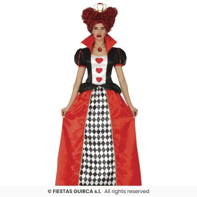 DISFRAZ ADULTO REINA CORAZONES T-M 79190
