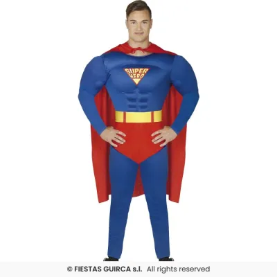DISFRAZ ADULTO SUPERMAN T-M 84858