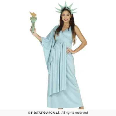 DISFRAZ ADULTO ESTATUA LA LIBERTAD T-XL 86724