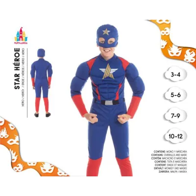 DISFRAZ CAPITAN AMERICA T-7-9 21249