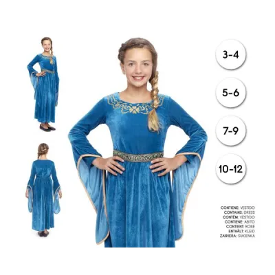 DISFRAZ MEDIEVAL NIÑA T-3-4 21900