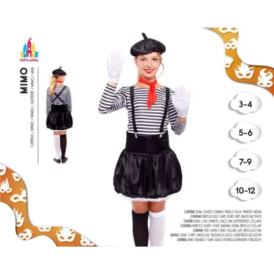DISFRAZ MIMO NIÑA T-7-9 21282