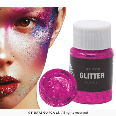 GEL PURPURINA FUCSIA 15004