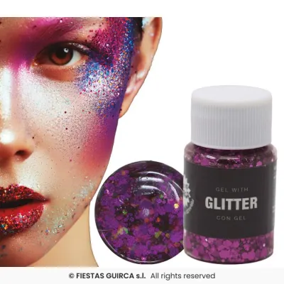 GEL PURPURINA LILA 15007