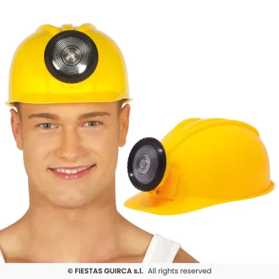 CASCO OBRERO CON LUZ 13159