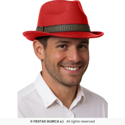 SOMBRERO GANSTER ROJO 13488