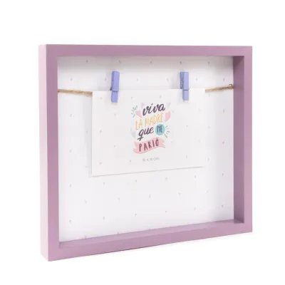 PORTAFOTO MADERA CON PINZAS MAMA 2597595