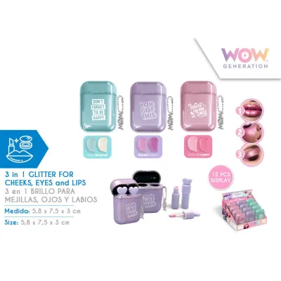 3 EN 1 BRILLO CORPORAL OJOS LABIOS MEJILL WOW00133