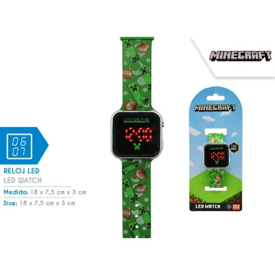 RELOJ LED MINECRAFT MIN4129