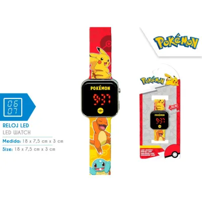RELOJ LED POKEMON POK4435