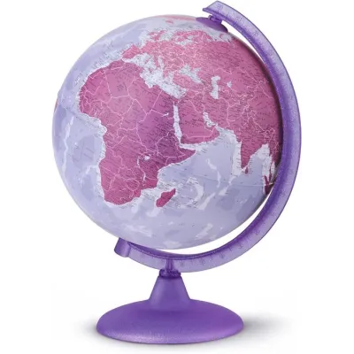 GLOBO TERRAQUEO PURPLE LUZ  25CM 0056