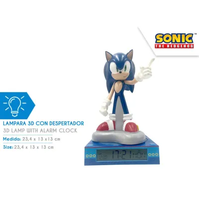 LAMPARA 3D SONIC DESPERTADOR NC3023M