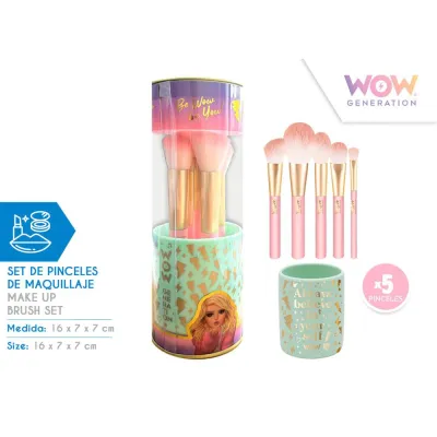 SET 5 BROCHAS CON CUBILETE WOW00152