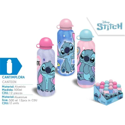 BOTELLA ALUMINIO STITCH 500ML ST00132