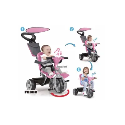 TRICICLO BABY PLUS MUSICAL ROSA 800012132