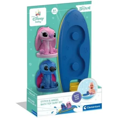 SET BAÑO STITCH Y ANGEL TABLA DE SURF 17627