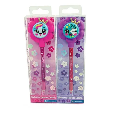 FLOR CON LAPIZ Y COLOR LABIOS 18902