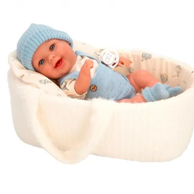 MUÑECA GADI AZUL CON CAPAZO 33CM. 50893