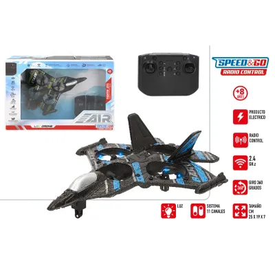 AVION DRON RADIO CONTROL LUZ Y SONIDO  41366