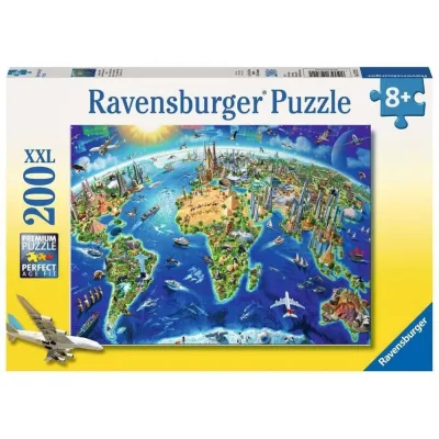 PUZZLE MAPA MUNDO XXL 200 PIEZAS 12722