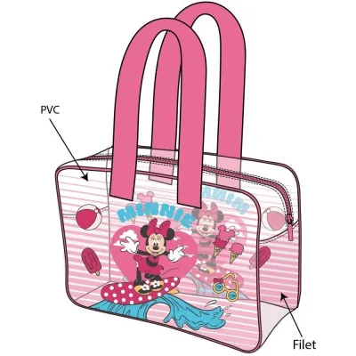 BOLSA PLAYA MINNIE TRANSPARENTE 50X40 91397