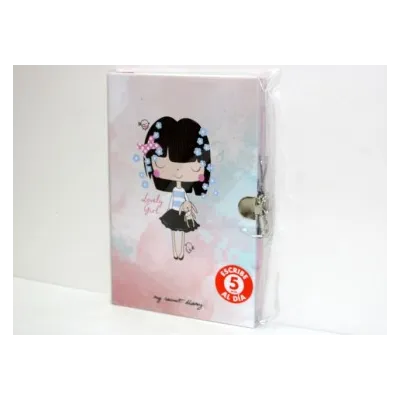 DIARIO CON CANDADO LOVELY GIRL HS-1051