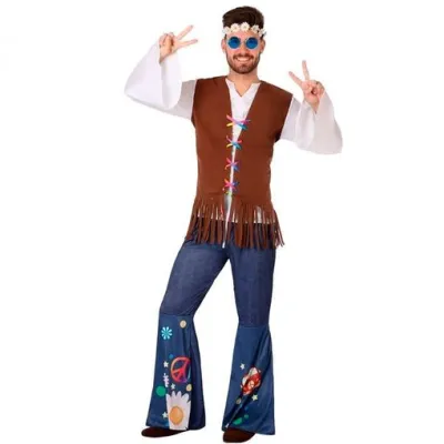 DISFRAZ ADULTO HIPPY HOMBRE T-XS  60007