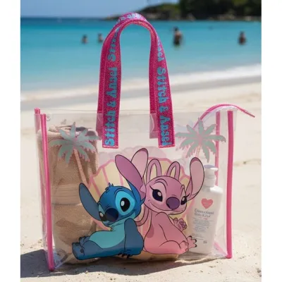 BOLSA PLAYA TRANSPARENTE STITCH NW1660