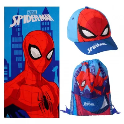SET TOALLA GORRA MOCHILA CUER SPIDERMAN 2200010826
