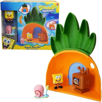 CASA PIÑA BOB ESPONJA 20CM CON 2 FIGURAS 64566040
