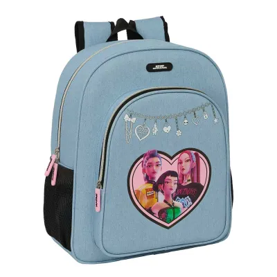 MOCHILA K-POP CELESTE 38CM 642651640
