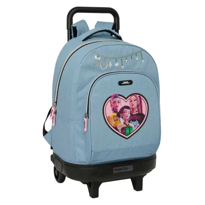 MOCHILA COMPACT K-POP CELESTE 44CM 642651918