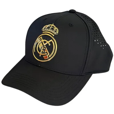 GORRA ADULTO REAL MADRID NEGRA Y ORO 23596